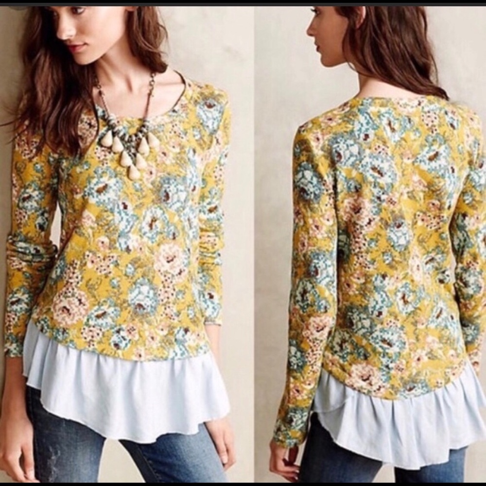 EUC: Lilka Pull Over Floral Blouse